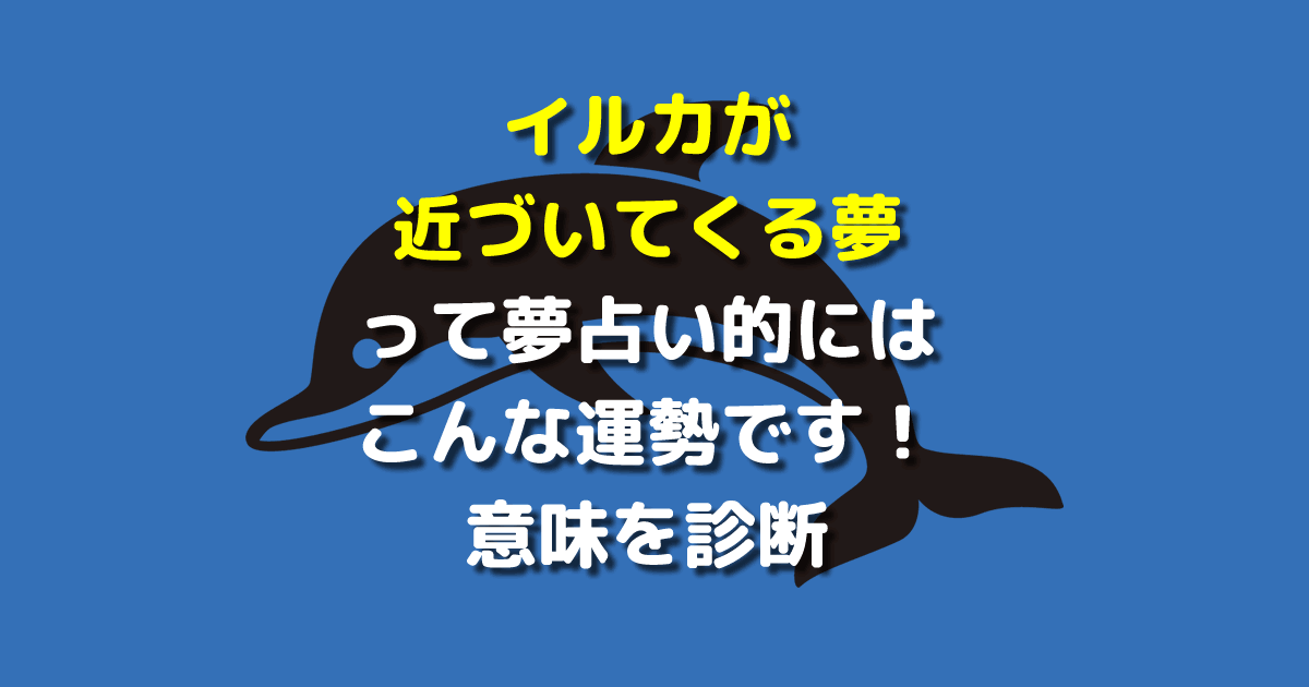 夢占い イルカが近づいてくる夢