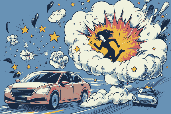 人の車が爆発する夢の夢占い