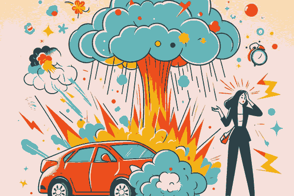 人の車が爆発する夢：警告するトラブル