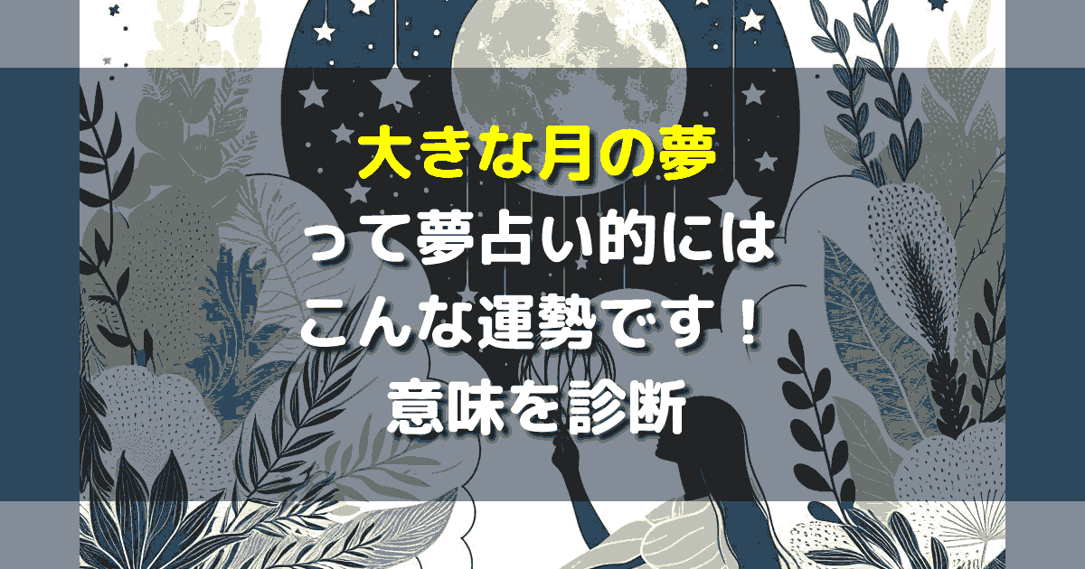 大きな月の夢