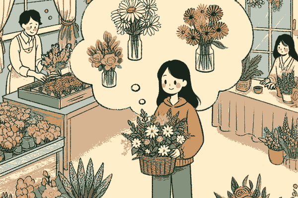 花屋で花を買う夢の夢占い