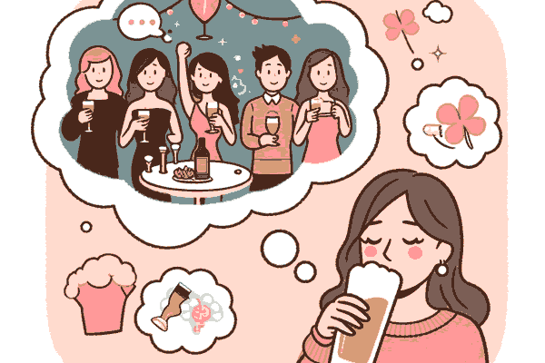飲み会でモテる夢の警告