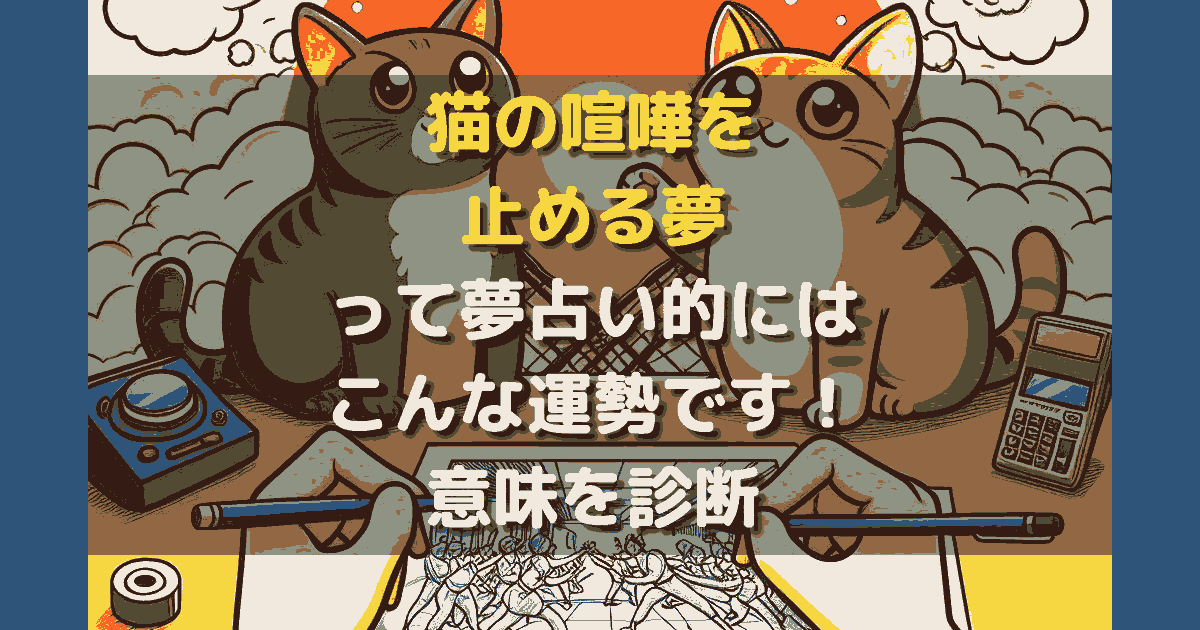 猫の喧嘩を止める夢