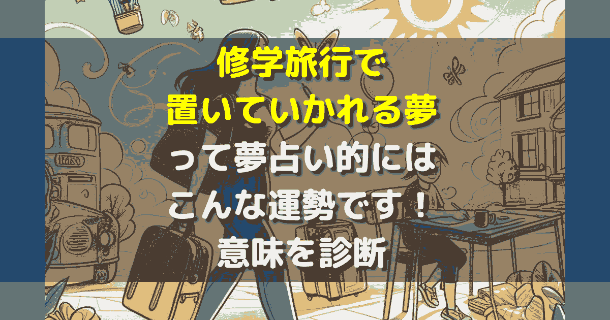 修学旅行で置いていかれる夢 夢占い