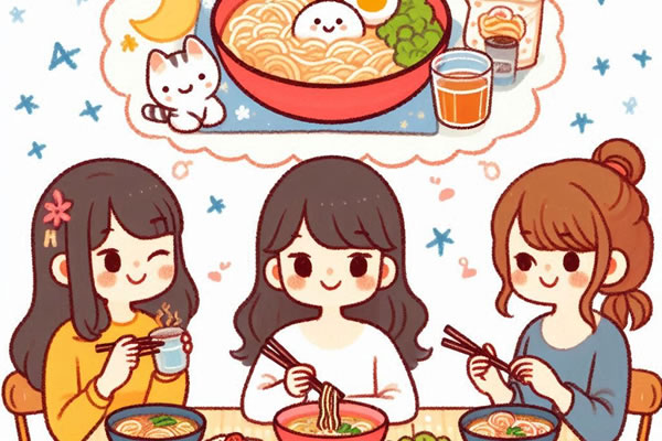 友達とラーメンを食べる夢の基本的な意味