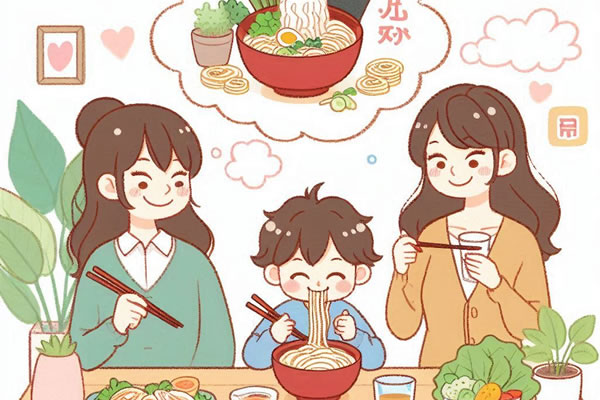 家族でラーメンを食べる夢が示す基本的な意味