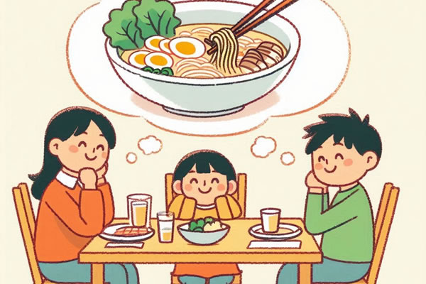 家族でラーメンを食べる夢のポジティブな解釈