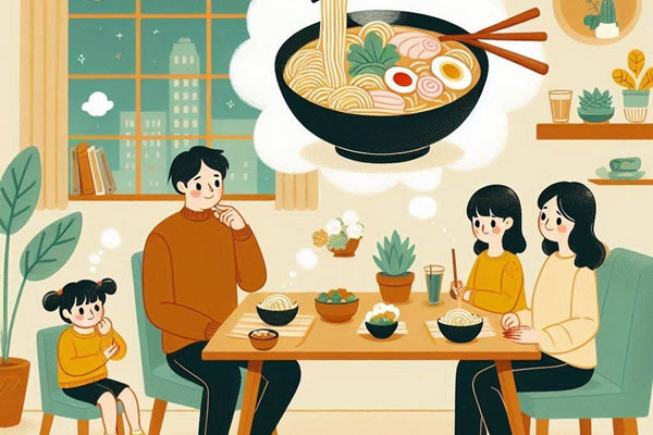 家族でラーメンを食べる夢が示す警告