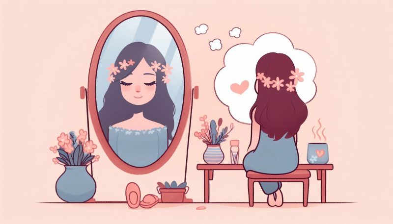 鏡で自分の顔を見る夢の夢占い