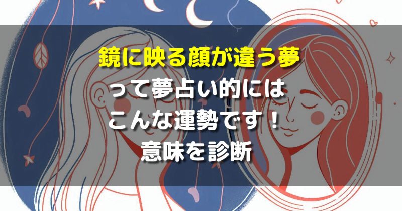 鏡に映る顔が違う夢