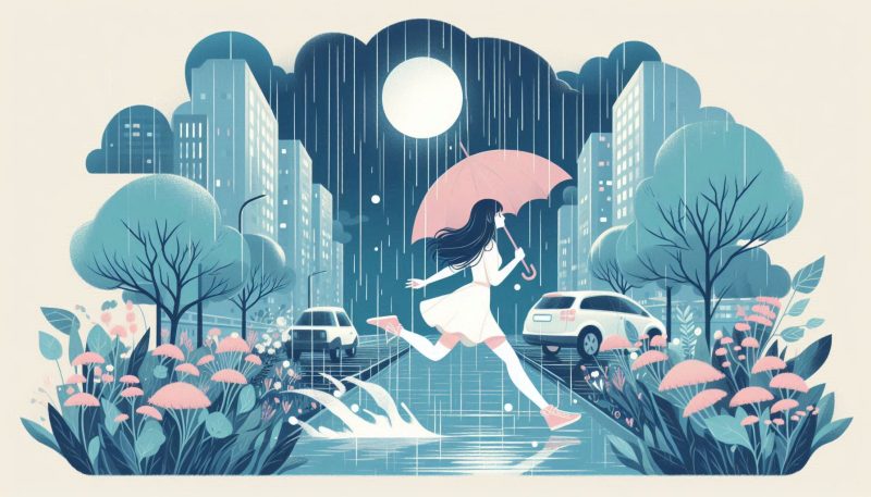 雨の中走る夢が示す基本的な意味とあなたの深層心理