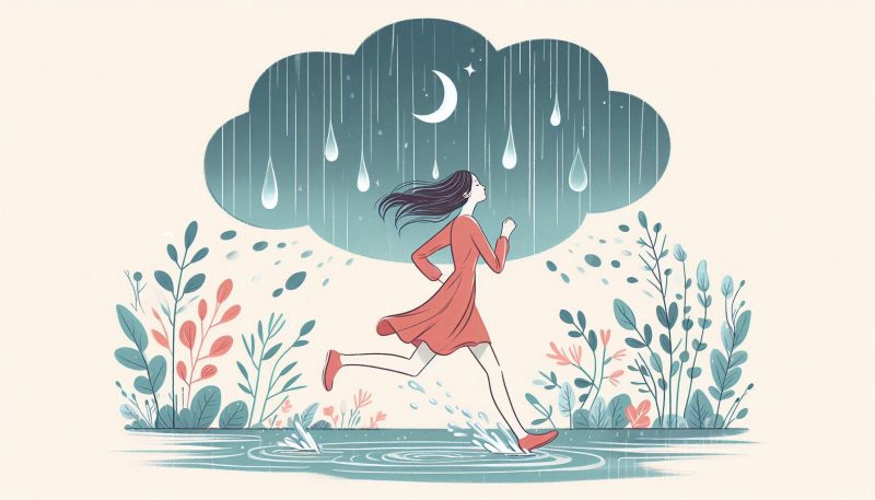 雨の中走る夢の夢占いをシーン別に徹底解説