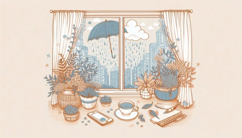【夢占い】窓から雨を見る夢の基本的な意味と心理