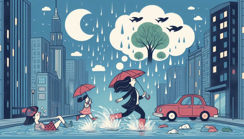 ゲリラ豪雨にあう夢の夢占い
