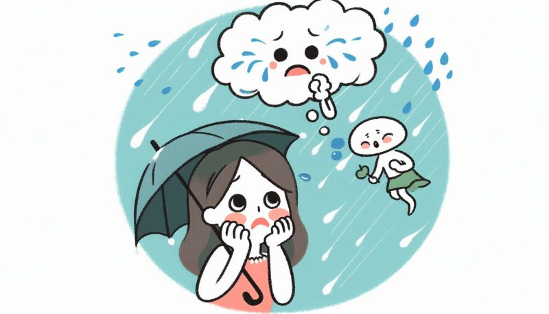 ゲリラ豪雨にあう夢が持つ基本的な意味