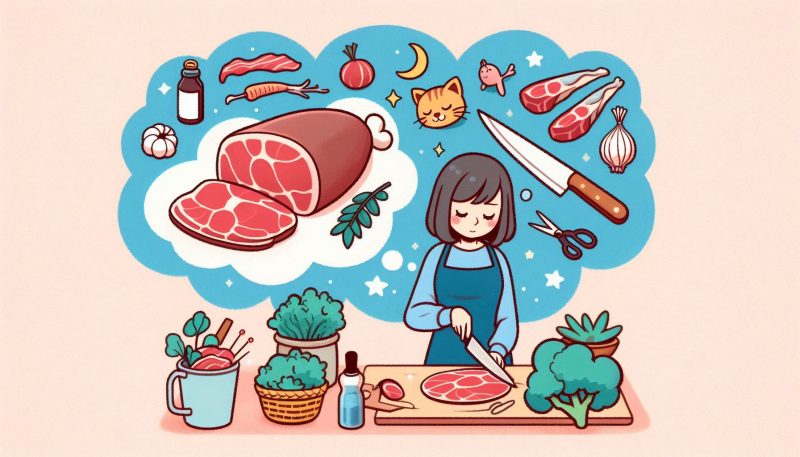 生肉を切る夢の夢占い
