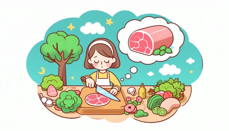 【警告夢】夢占いで「生肉を切る夢」が示す対人・健康運の低下