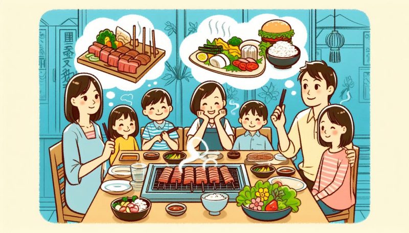 焼肉を家族で食べる夢の夢占い