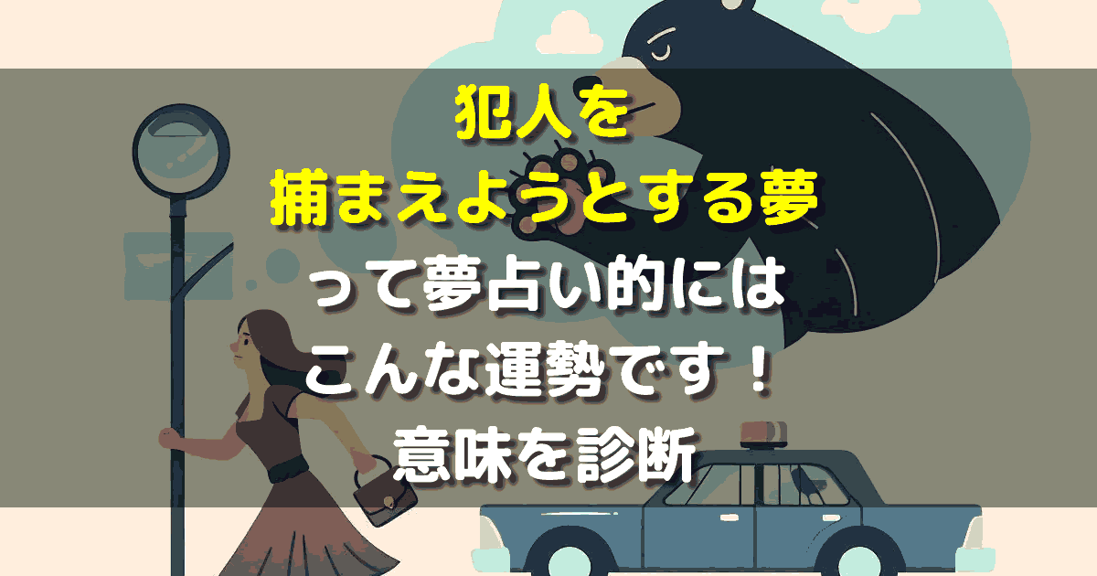 犯人を捕まえようとする夢