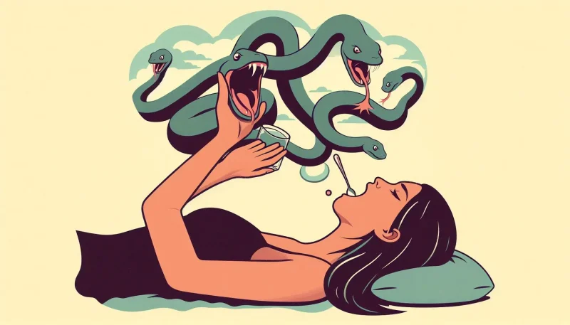 【警告夢】蛇を飲み込む夢が凶夢になる場合の意味と対処法