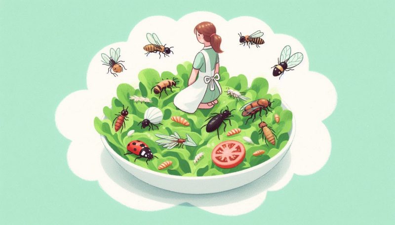 夢占いにおけるサラダに虫がいる夢が暗示する運気低下