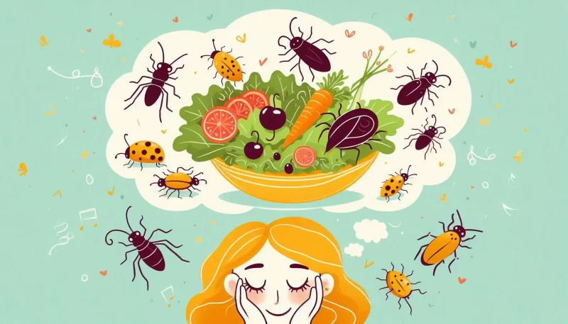 サラダに虫がついている夢の夢占い!詳しい意味を解説